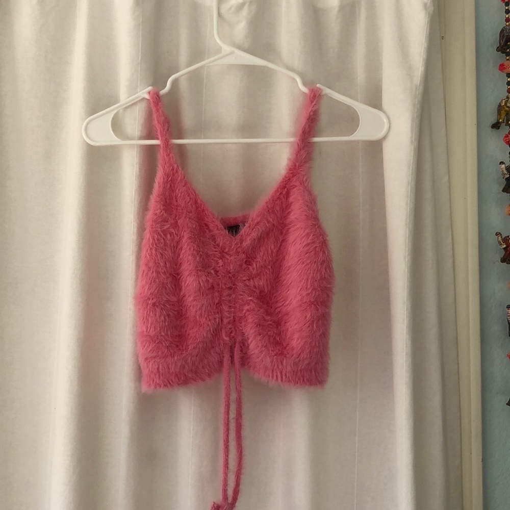 TARGET PINK FUR CROP TOP